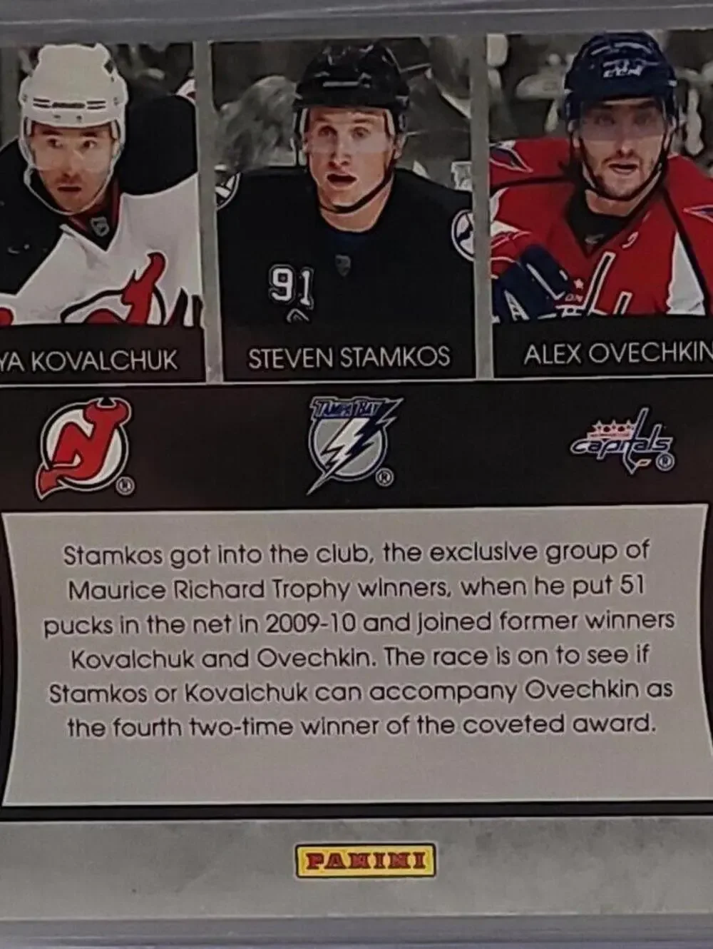 2010 Panini Limited Trios Ilya Kovalchuk, Steven Stamkos, Alex Ovechkin